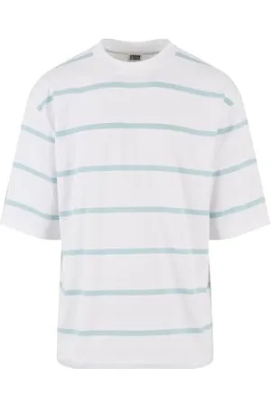 Urban classics Herren T-Shirt Oversized Sleeve Modern Stripe Tee, Oversized T-Shirt für Männer, gestreift, , S