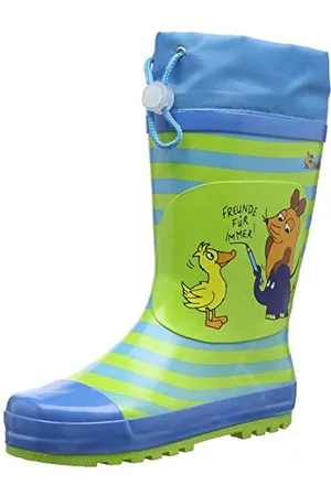 Playshoes Kinder Gummistiefel aus Naturkautschuk, trendige Unisex Regenstiefel mit Reflektoren, , 30/31 EU