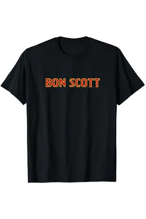 Bon Scott Logo in Rot und Gelb T-Shirt