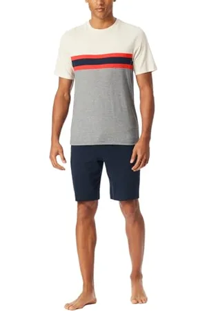 Schiesser Herren Schlafanzug kurz Rundhals-Casual Nightwear Pyjamaset, , 50