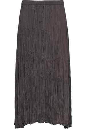 QS by s.Oliver Plissierter Midirock aus Satin 42