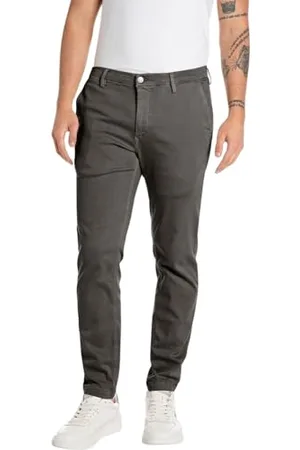 Replay Herren Chino Zeumar Slim-Fit Hyperflex X-Lite mit Stretch, Grey , 29W / 30L