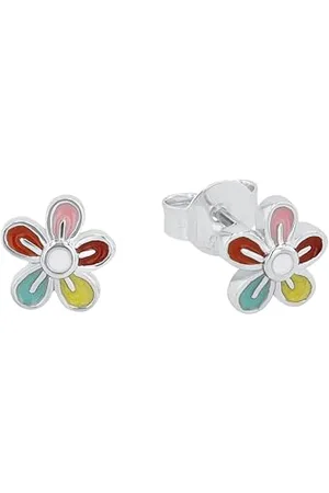 Prinzessin Lillifee Ohrstecker 925 Sterling Silber Mädchen Kinder Ohrschmuck, 0,6 cm, Silber, Blume, Kommt in Schmuck Geschenk Box, 2034225