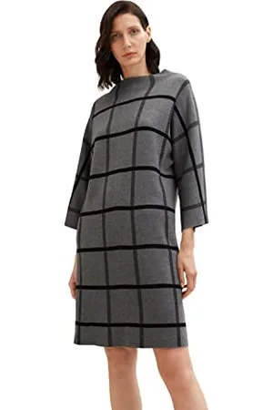 TOM TAILOR Damen Kleid mit Karomuster 1034476, , 40