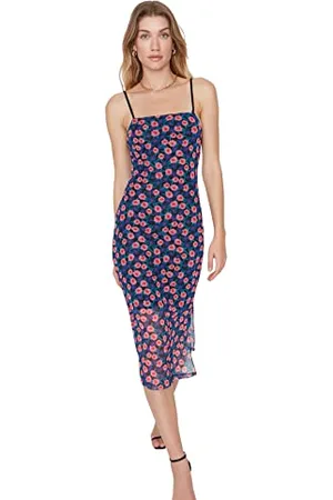 Trendyol Damen Women Knit Dress Midi Bodycon Slim Fit Strickkleid, Purple, X-Small