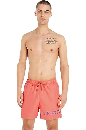 Tommy Hilfiger Herren Badehose Mittellang, Orange (Peach Dusk), M
