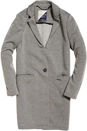Superdry Damen Azure Longline Blazer Jacke, , L (Herstellergröße:14)