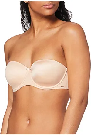 HUBER Damen Bra Selection Bandeau BH Beige (Nude 010719), 75D (Herstellergröße: 75)