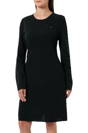 Tommy Hilfiger Soft Wool Flared C-NK SWT Dress Strickkleid Damen, , M