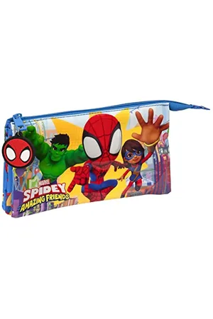Safta Spidey Team Up - Dreifach-Federmäppchen, für Kinder, ideal für Kinder von 5 bis 14 Jahren, bequem und vielseitig, Qualität und Haltbarkeit, 22 x 3 x 12 cm, , , Estándar, Lässig