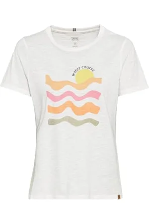 Camel Active Damen Halbarm T-Shirt aus nachhaltigem Organic Cotton Womenswear-L