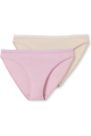 Schiesser Damen 2 Pack Slip Spitze-Cotton Mix Unterwäsche, , 42 (2er Pack)