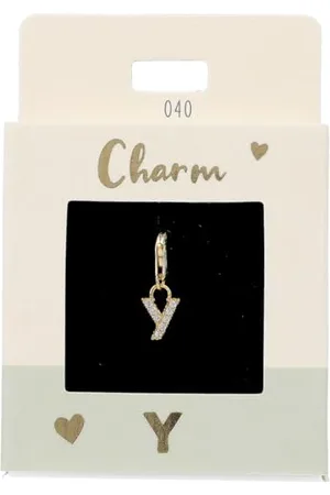 Depesche 11785-040 Charms Express yourself - Anhänger für Halsketten und Armbänder, Buchstabe Y,vergoldet, als kleines Geschenk