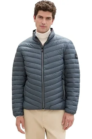 TOM TAILOR Herren 1041311 Lighweight Steppjacke mit Stehkragen, 28128-Stormy Teal, M