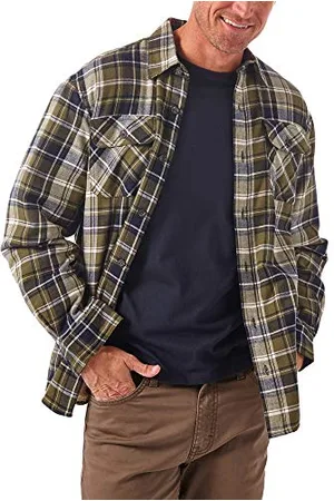 Wrangler Herren Long Sleeve Sherpa Lined Shirt Jacket Hemd mit Button-Down-Kragen, , Klein