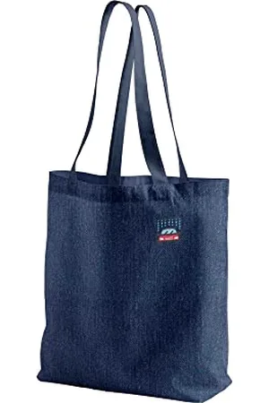 Green Fish Denim-Tragetasche, bedruckt, Einkaufstasche, maschinenwaschbar, faltbar, Jeanshandtasche mit Griffen, 40 x 55 cm