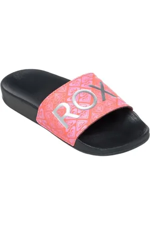 Roxy RG Slippy II Sandale, Black/RED Print, 34 EU