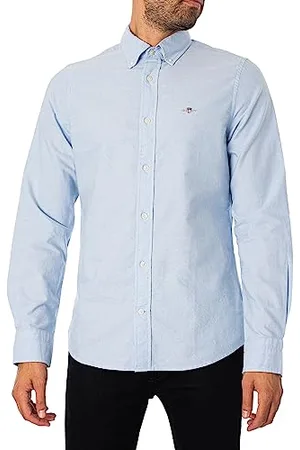 GANT Herren Slim Oxford Shirt Hemd, Light Blue, L