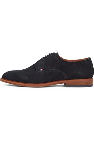 Tommy Hilfiger Herren Derby Schuhe Thunit aus Wildleder, Blau (Desert Sky), 42