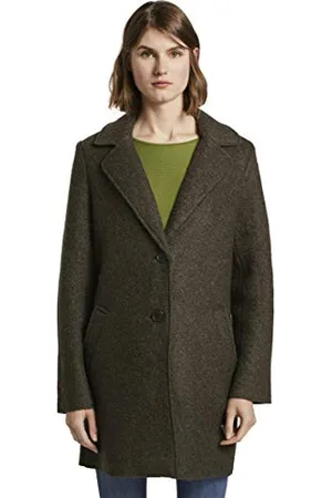 TOM TAILOR Damen Leichter Wintermantel Jacke, 13050-Olive Night Green, L