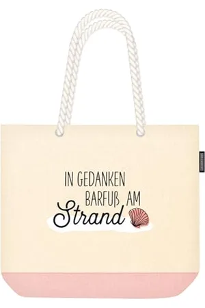 Grafik-Werkstatt Grafik Werkstatt Strandtasche | 100% Baumwolle | In Gedanken barfuß am Strand