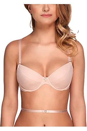 Vivisence Damen BH Rückenfrei Push Up BH Multiway Träger, Tiefer Rückenausschnitt Für Rückenfreie Kleider Klassische, Kate 1011, ,75B