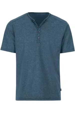 Trigema Herren T-Shirt mit Knopfleiste Deluxe Baumwolle
