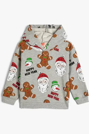 Koton Babyboy New Year Themed Hoodie Printed Detail