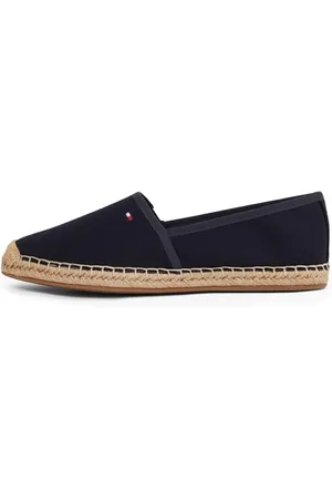 Tommy Hilfiger Damen Espadrilles Flag Canvas mit Logo, Blau (Space Blue), 38