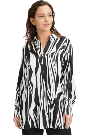 Betty Barclay Damen 8654/2422 Bluse, Black/Cream, 36