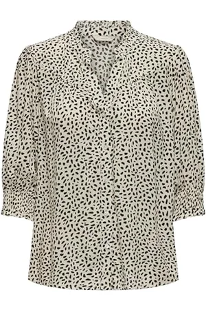 ONLY Damen Onlraya WVN Noos Feminines Shirt Mit Regular Fit Und 3/4 Ärmeln, , Small