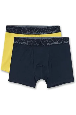 Sanetta Jungen-Shorts (Doppelpack) Blau | Hochwertige und nachhaltige Unterhose für Jungen aus Baumwoll-Mix. Unterhose mit Webbund | Inhalt: 2er Set Unterwäsche für Jungen