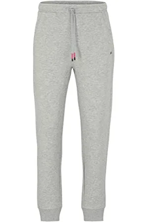 HUGO BOSS Herren Hadiko 1 Regular-Fit Jogginghose mit mehrfarbigen Logos Hellgrau XXL