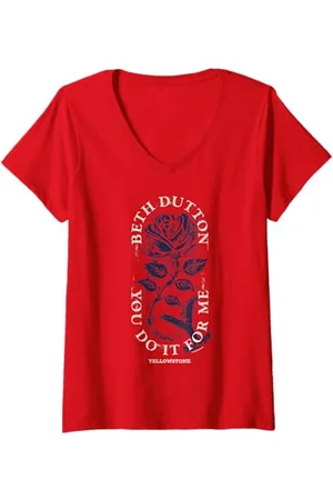 Yellowstone Damen Beth Dutton Du tust es für mich T-Shirt mit V-Ausschnitt