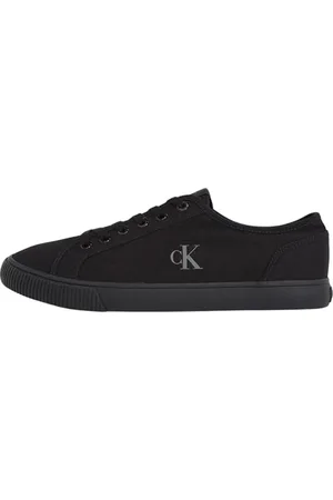 Calvin Klein Herren Vulcanized Sneaker Canvas Low Top, Schwarz (Triple Black), 40