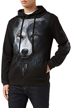 Spiral Wolf Chi Männer Kapuzenpullover XXL 100% Baumwolle Everyday Goth, Gothic