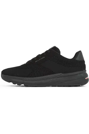 Tommy Hilfiger Herren Low Profile Sneaker Lightweight Knit Sportlich, (Black), 45