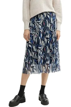 TOM TAILOR Damen 1043056 Midi Rock, 35892-Organic Shapes Design, 44