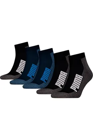 PUMA Unisex Cushioned Quarter, Blue/Black-New, 39/42 (5er Pack)