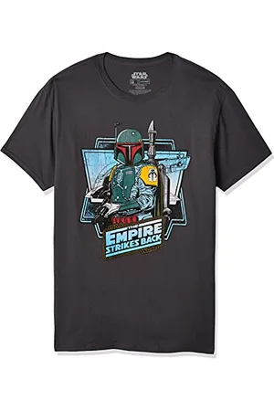 STAR WARS Herren Empire Strikes Back Boba Fett T-Shirt, Dunkelgrau, Mittel