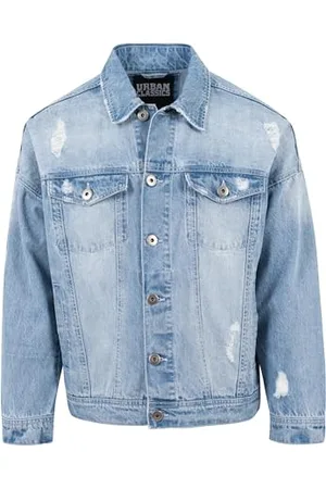 Urban classics Herren Ripped Denim Jacket, , M