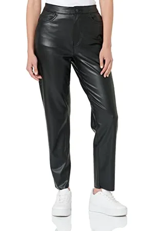 VERO MODA Damen VMBRENDA HR Straight PL ANK Pant NOOS Hose, Black, 31W / 34L