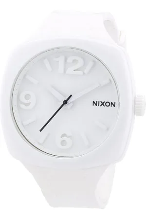 Nixon Damen-Armbanduhr The Dial White Analog Quarz Silikon A265100-00