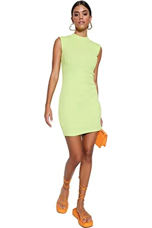 Trendyol Damen Women Knit Dress Mini Bodycon Slim Fit Strickkleid, , Medium