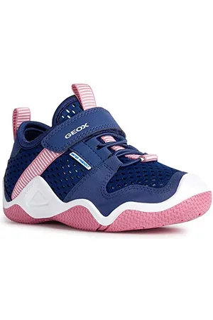 Geox Jungen Mädchen J Wader Girl Moccasin, Navy/Fuchsia, 24 EU