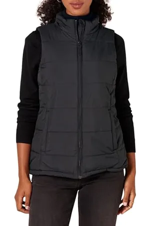 Amazon Damen Mittelschwere Daunenweste mit Reißverschluss, , M