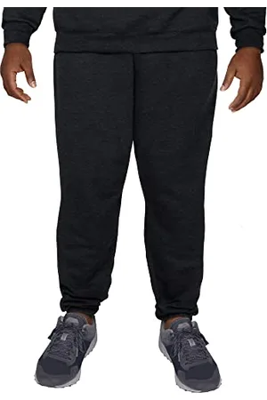 Fruit Of The Loom Herren Big & Tall Eversoft Fleece Elastische Hose mit Taschen, entspannte Passform, Feuchtigkeitstransport, atmungsaktiv Trainingshose, Schwarz meliert, XX-Large Groß