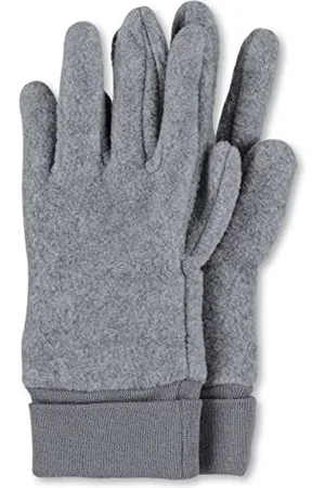 Sterntaler Unisex Kinder Fingerhandschuhe aus Microfleece, mit Elastischem Bündchen Handschuhe, Silber Melange, 2