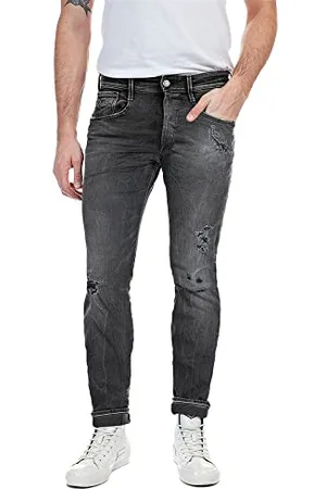Replay Herren Jeans Anbass Slim-Fit Bio, (Grau), 29W / 34L