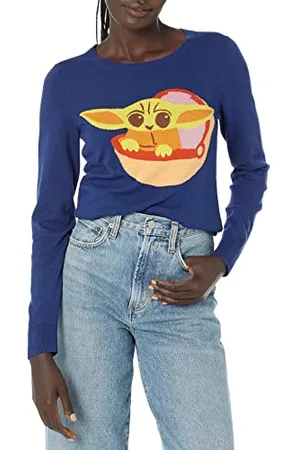 Amazon Disney | Marvel | Star Wars Damen Leichte Pullover mit Rundhalsausschnitt, , L